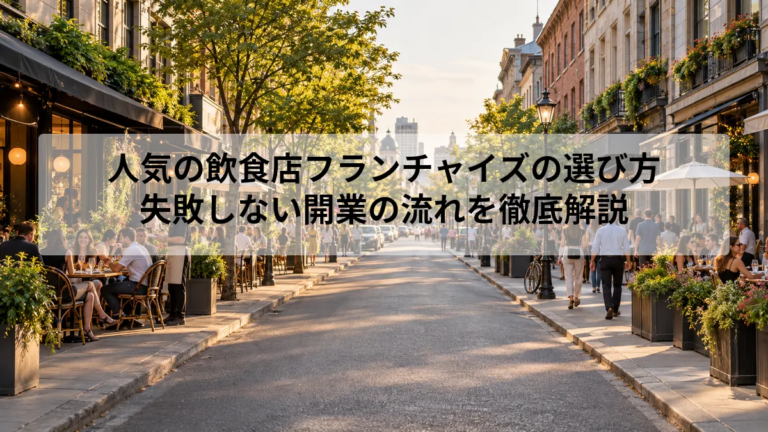 人気の飲食店フランチャイズの選び方｜失敗しない開業の流れを徹底解説