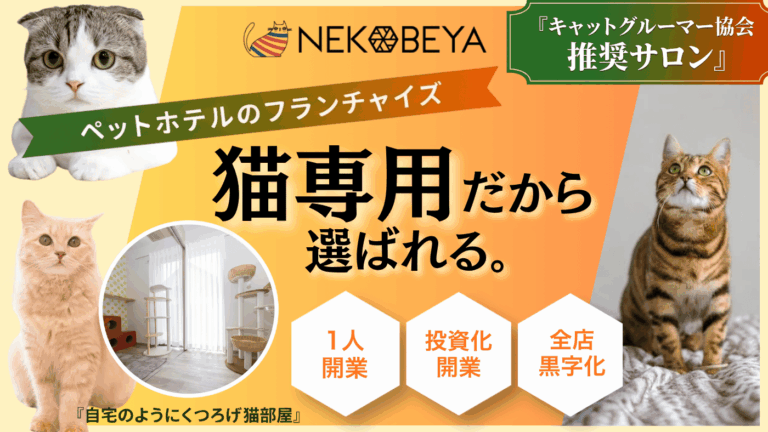 ブルーオーシャン市場！自宅開業OK「猫専門」ビジネス