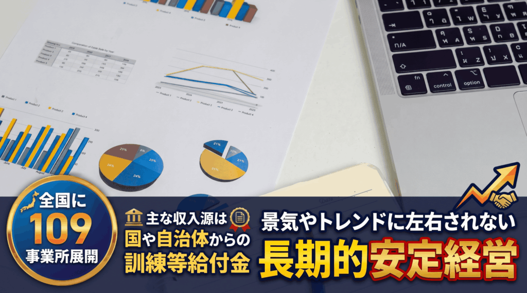 全国109事業所の実績！公的制度に基づいた安定のストックビジネス