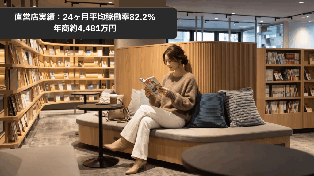 直営店実績：24ヶ月平均稼働率82.2%・年商約4,481万円