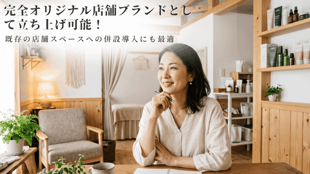 【自由なブランド展開】オリジナル屋号での開業や既存店舗への併設が可能！