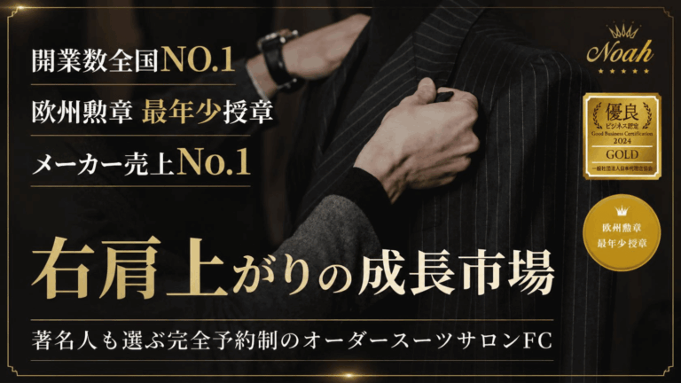 無店舗・在庫リスクゼロ！出張採寸型オーダースーツ事業